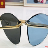 Close-up detail view of Cartier unisex sunglasses