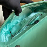 Close-up detail of classic sleek women's handbag – women's statement bag