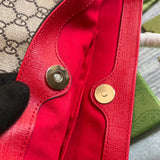 Side profile of classic signature women's handbag – women's luxury accessory