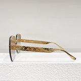 Close-up detail view of Louis Vuitton unisex sunglasses