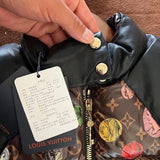 Close-up detail shot of Louis Vuitton luxury clothing with everyday silhouette