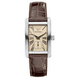 Front view of Emporio Armani women's brown watch