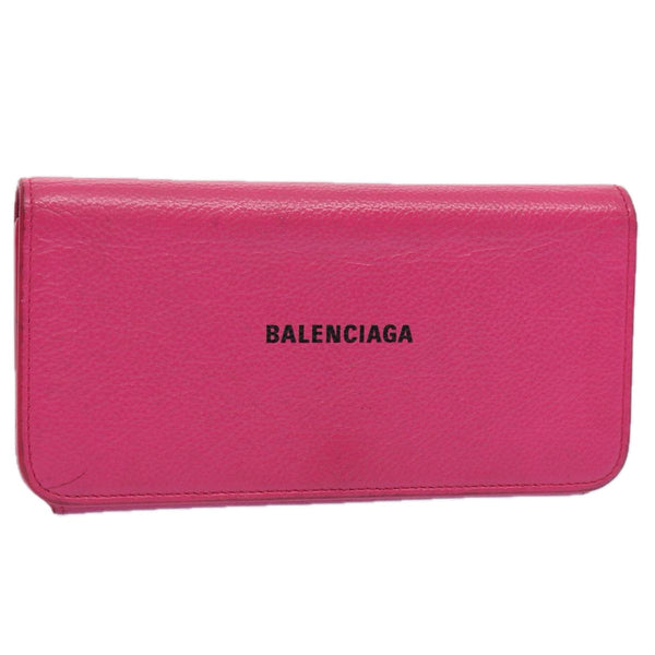 Balenciaga Long Wallet Leather Pink 594289 | Luxury Leather Wallet