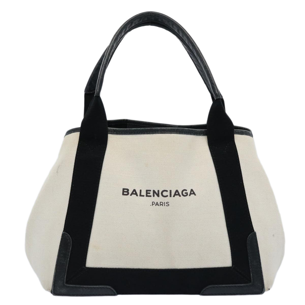 Balenciaga Tote Bag Canvas White Black 339933 — Premium Leather Tote