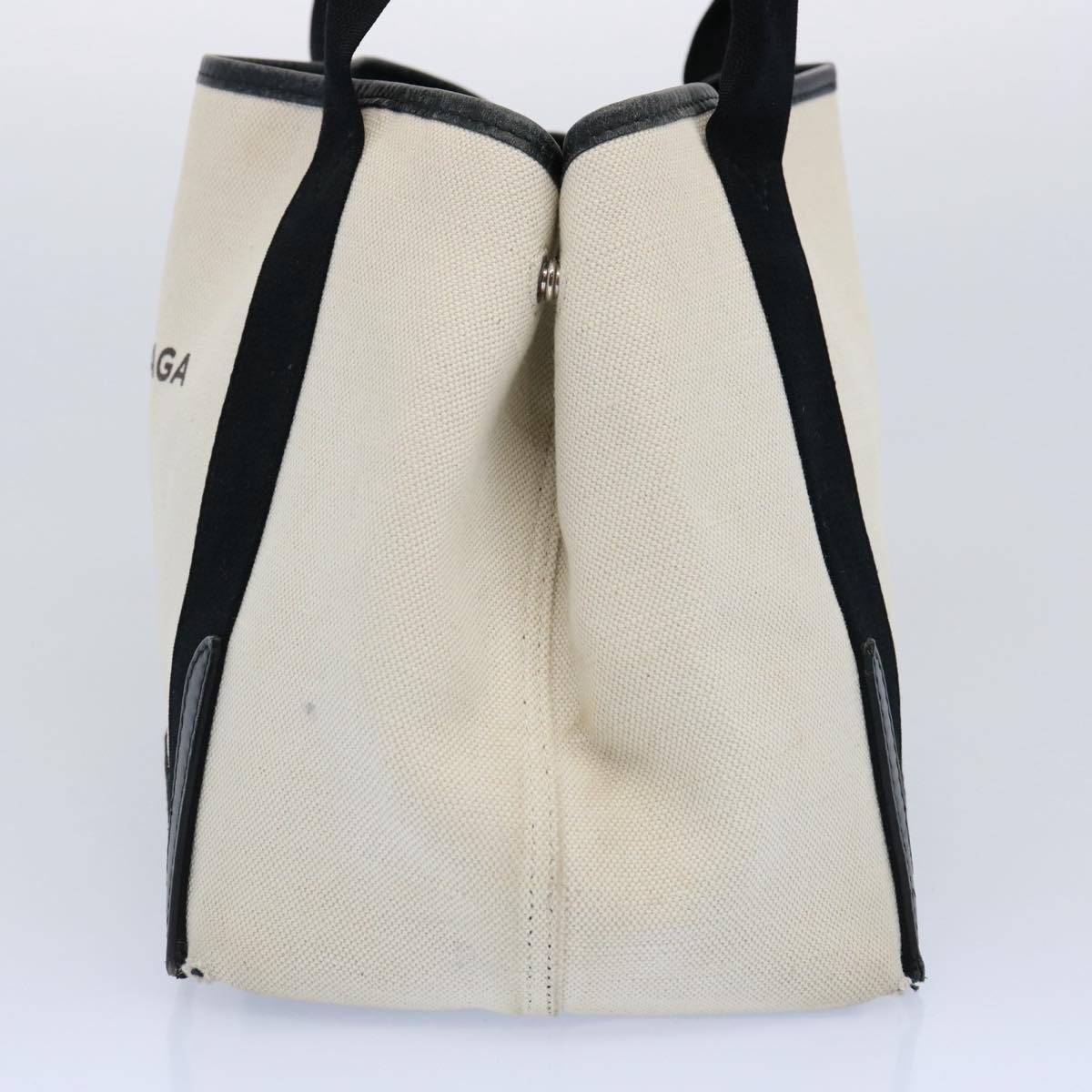 Balenciaga Tote Bag Canvas White Black 339933 — Premium Leather Tote