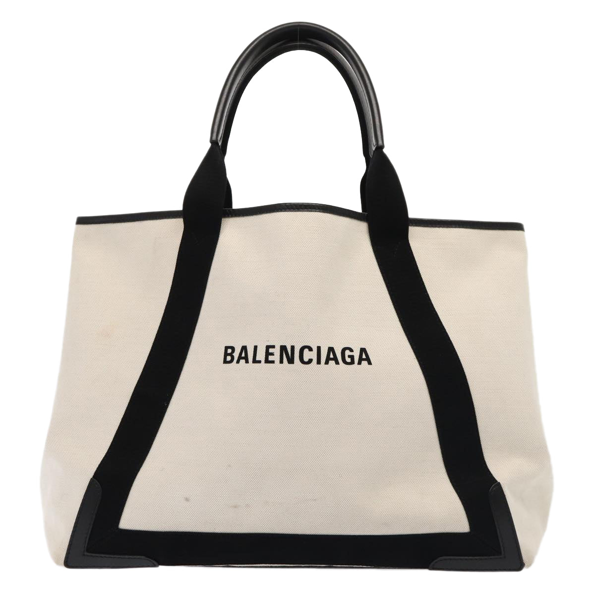 Balenciaga Cabas Hand Bag Canvas Silver White | Designer Luxury Handbag