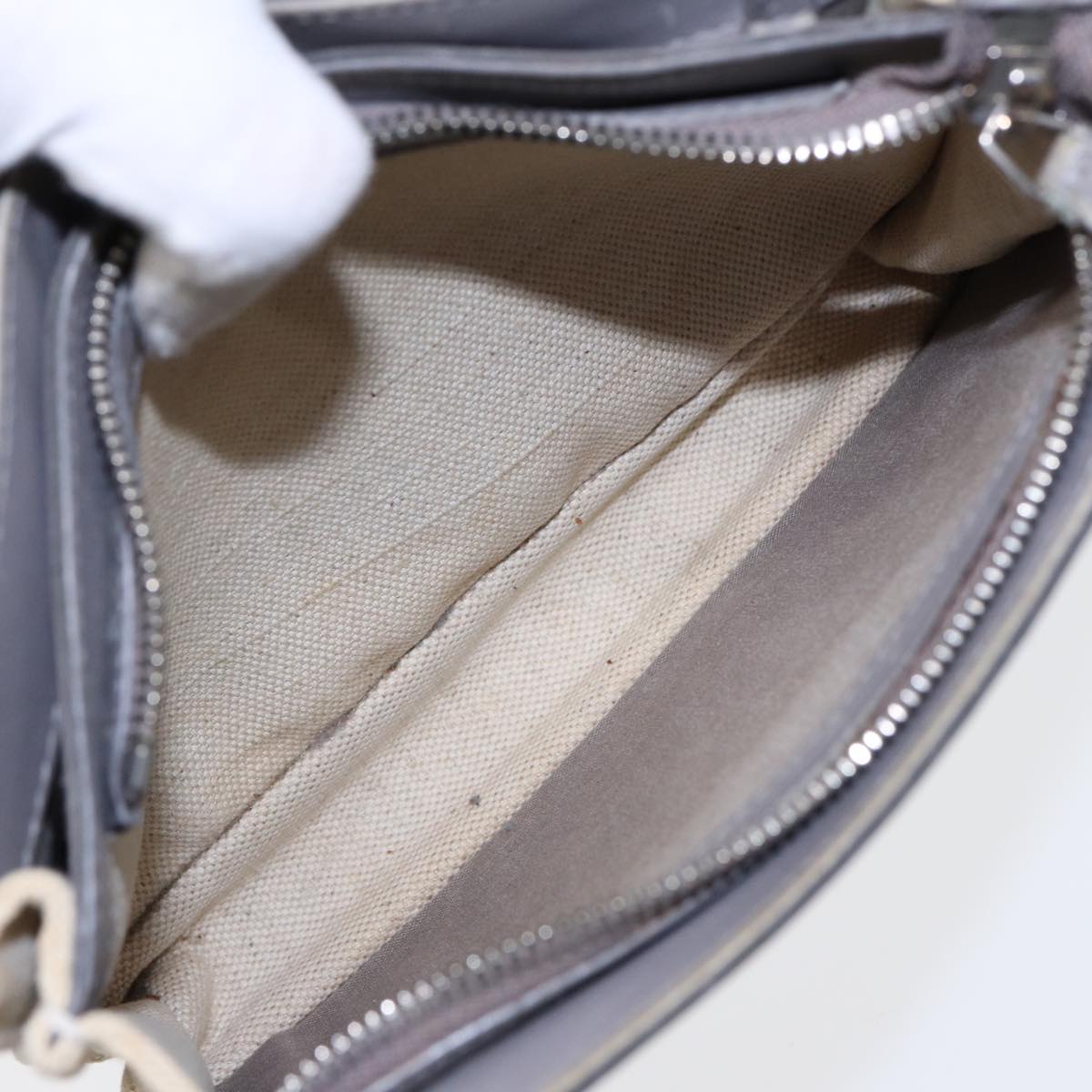Balenciaga Shoulder Bag Canvas Gray Beige Silver 390641 — Designer Shoulder Bag
