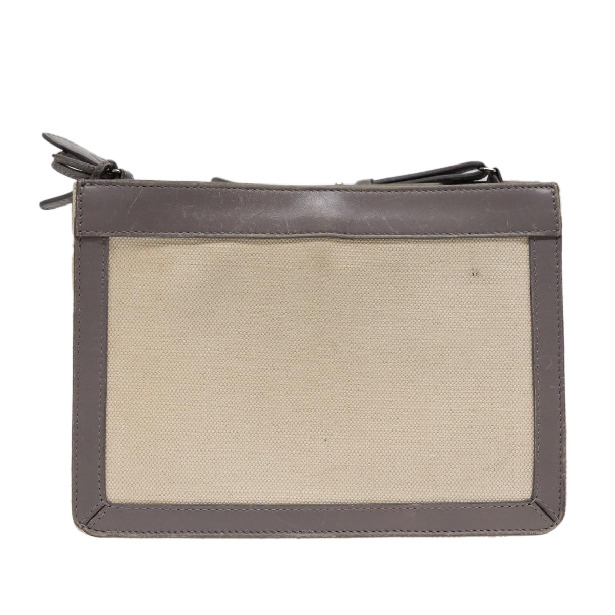 Balenciaga Shoulder Bag Canvas Gray Beige Silver 390641 — Designer Shoulder Bag