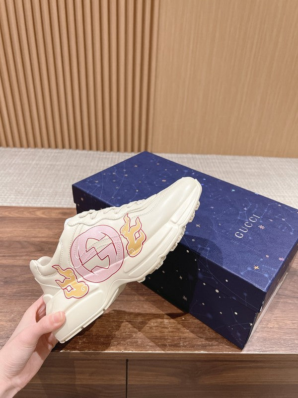 Gucci sneakers detailed view showing premium designer craftsmanship