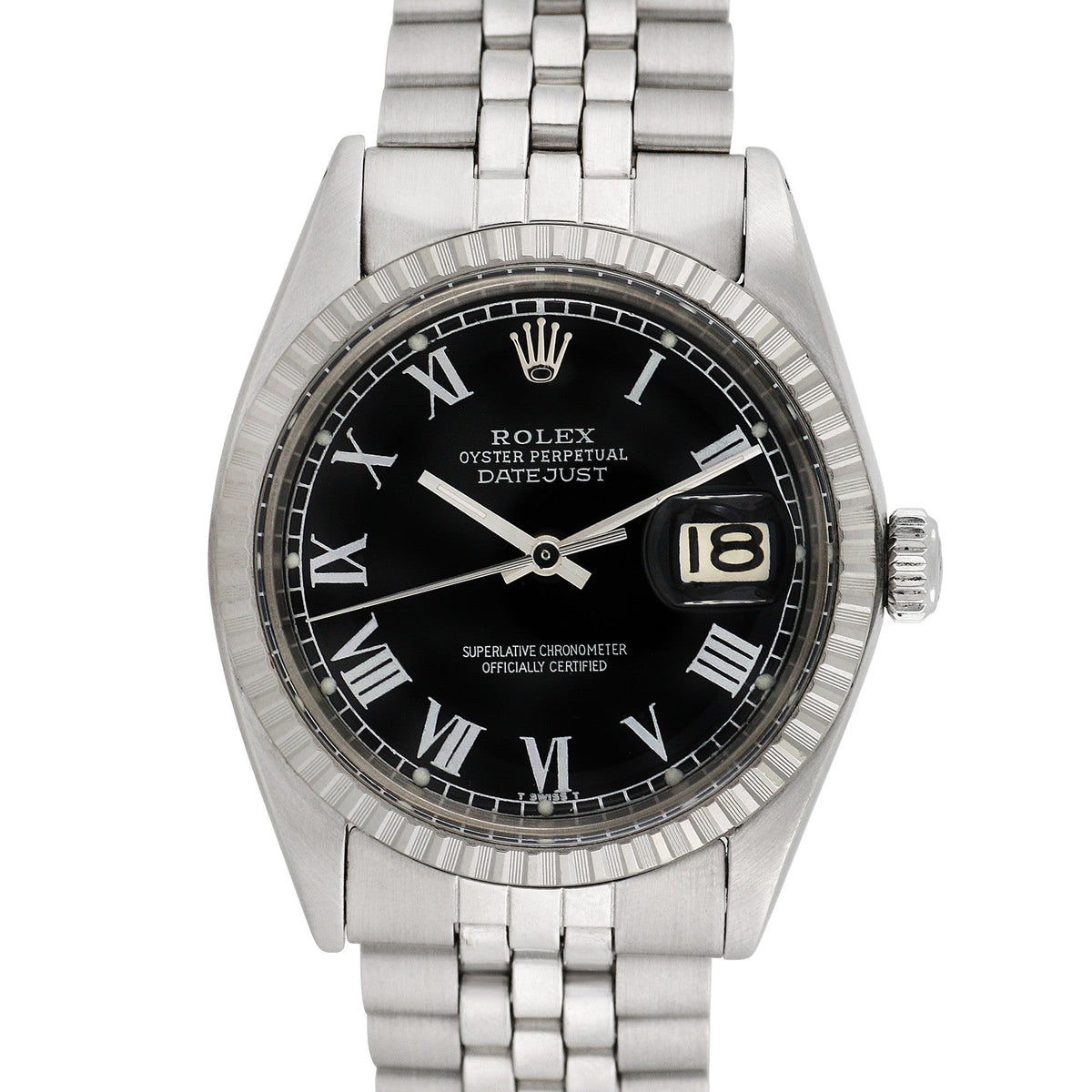 Side view of Rolex men's watch