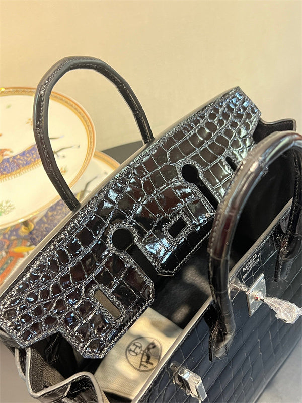 Close-up detail of poised bag design