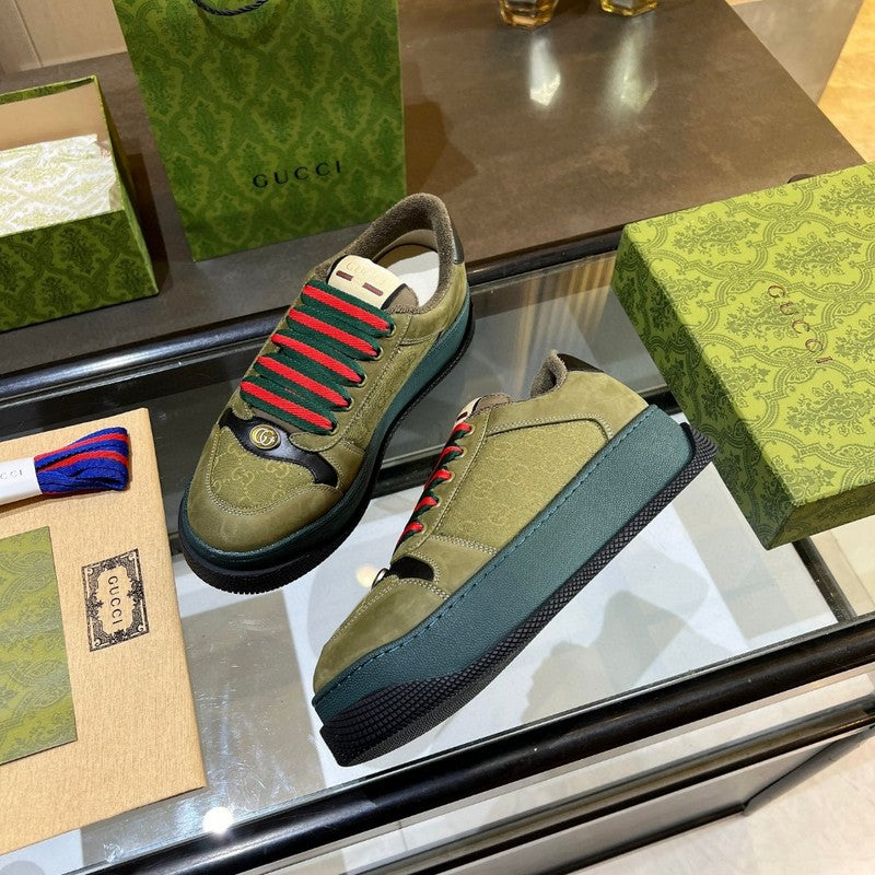 Gucci sneakers detailed view showing premium designer craftsmanship