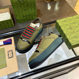 Gucci sneakers detailed view showing premium designer craftsmanship