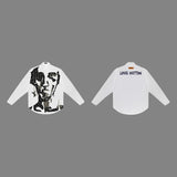 Full styled look of Louis Vuitton luxury clothing with logo-detail design