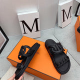 Hermès Grey Classic Ballet Flats - Heel Detail View