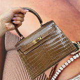 Close-up detail of classic bag design