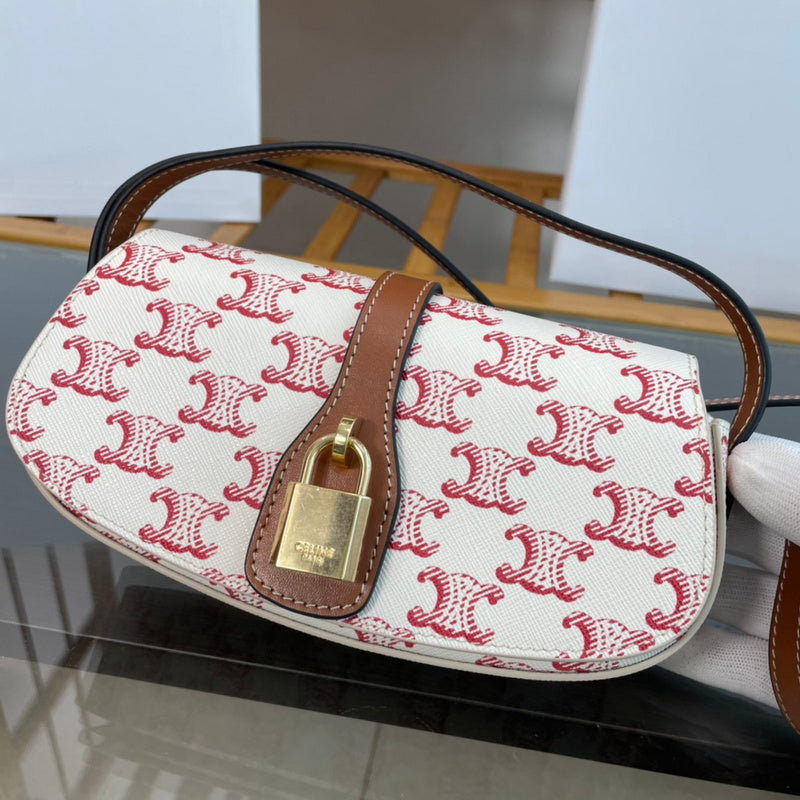 Front view of statement refined women's handbag – women's designer-style accessory