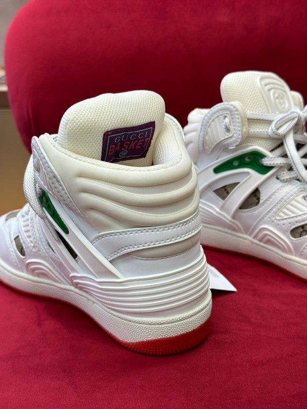 Gucci sneakers detailed view showing premium designer craftsmanship