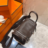 Side view of everyday-ready structured handbag