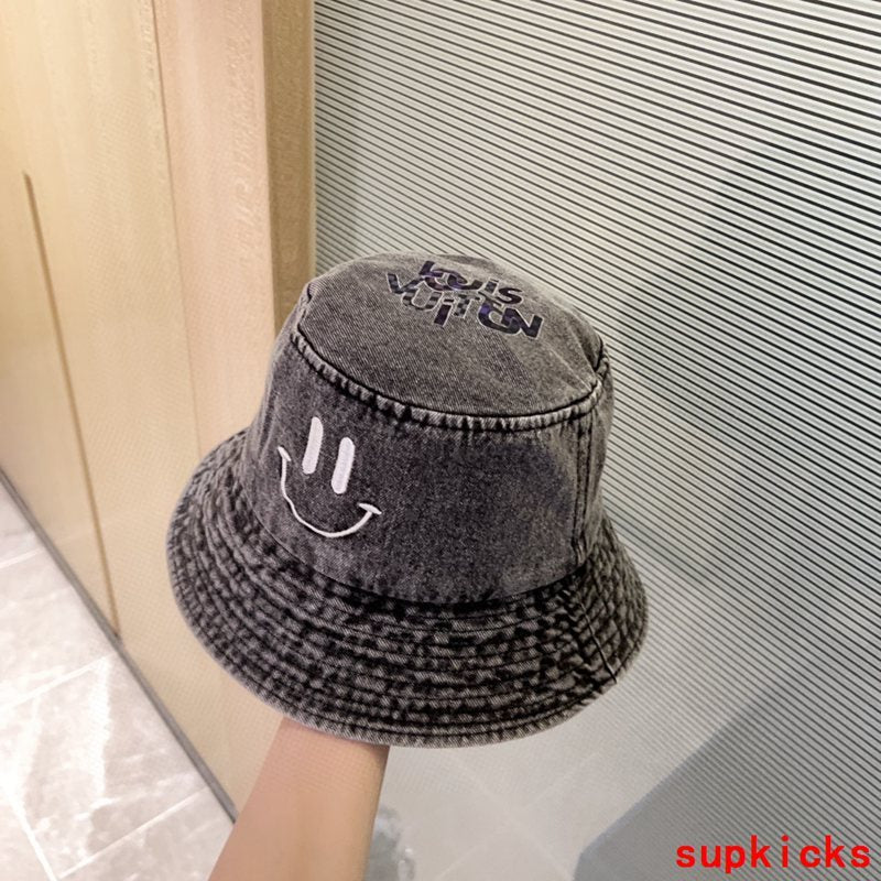Close-up detail view of Louis Vuitton unisex cap