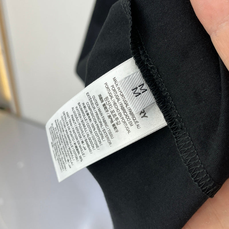 Close-up of Burberry t-shirt craftsmanship
