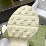 Gucci two-tone luxury sneakers view 9 breathable knit upper