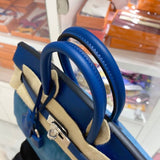 Side view of statement structured handbag