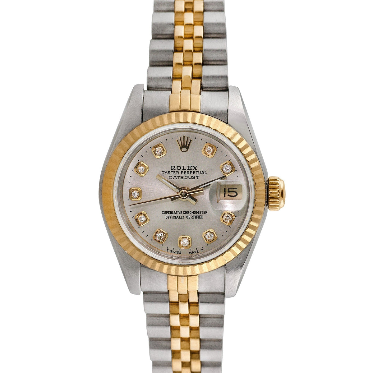 Side view of Rolex women's watch