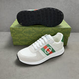 Gucci fresh white-and-black luxury sneakers view 6 breathable knit upper