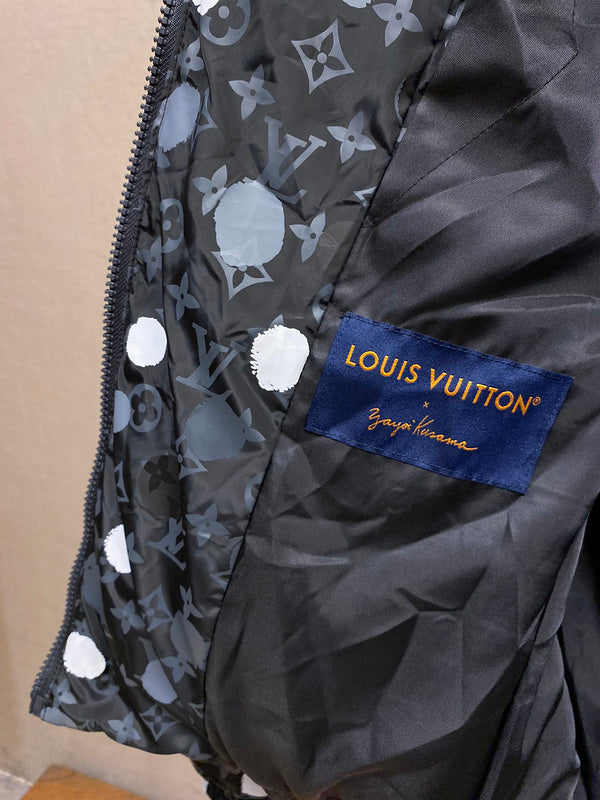 Front view of Louis Vuitton luxury clothing with contemporary cut