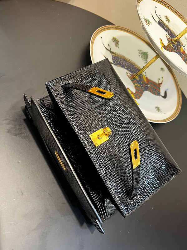 Close-up detail of statement bag design