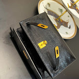 Close-up detail of statement bag design