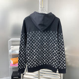 Side profile of Louis Vuitton luxury clothing with monogram-inspired silhouette