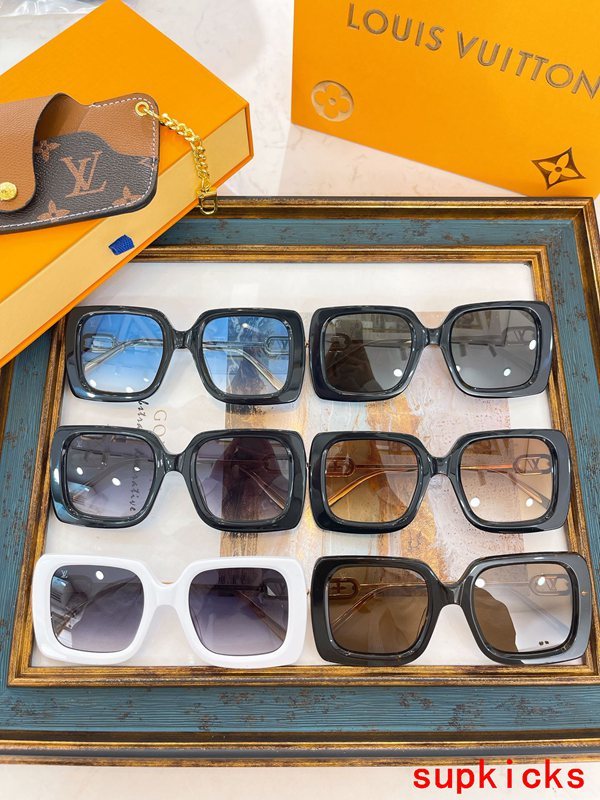 Lifestyle view of Louis Vuitton unisex sunglasses