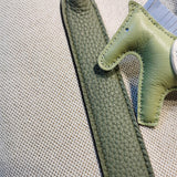 Side view of graceful structured handbag