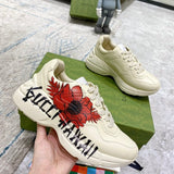 Gucci muted earth tones luxury sneakers view 6 cushioned comfort fit