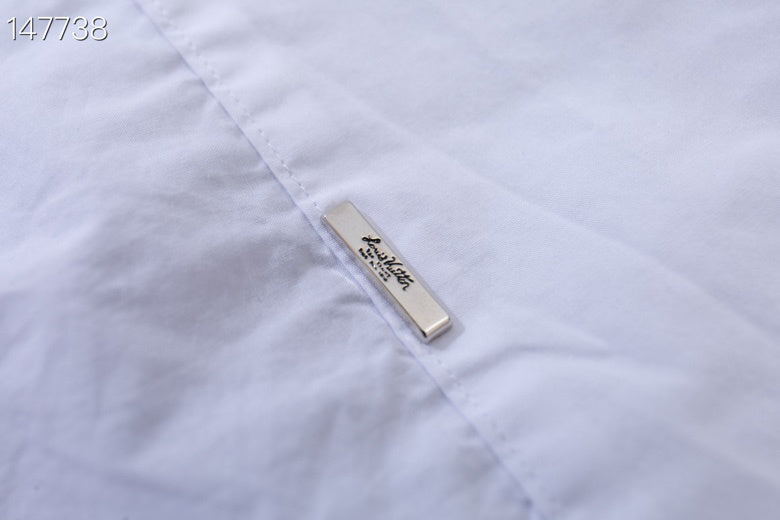 Back view of Louis Vuitton luxury clothing with monogram-inspired silhouette