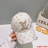 Close-up detail view of Louis Vuitton unisex cap
