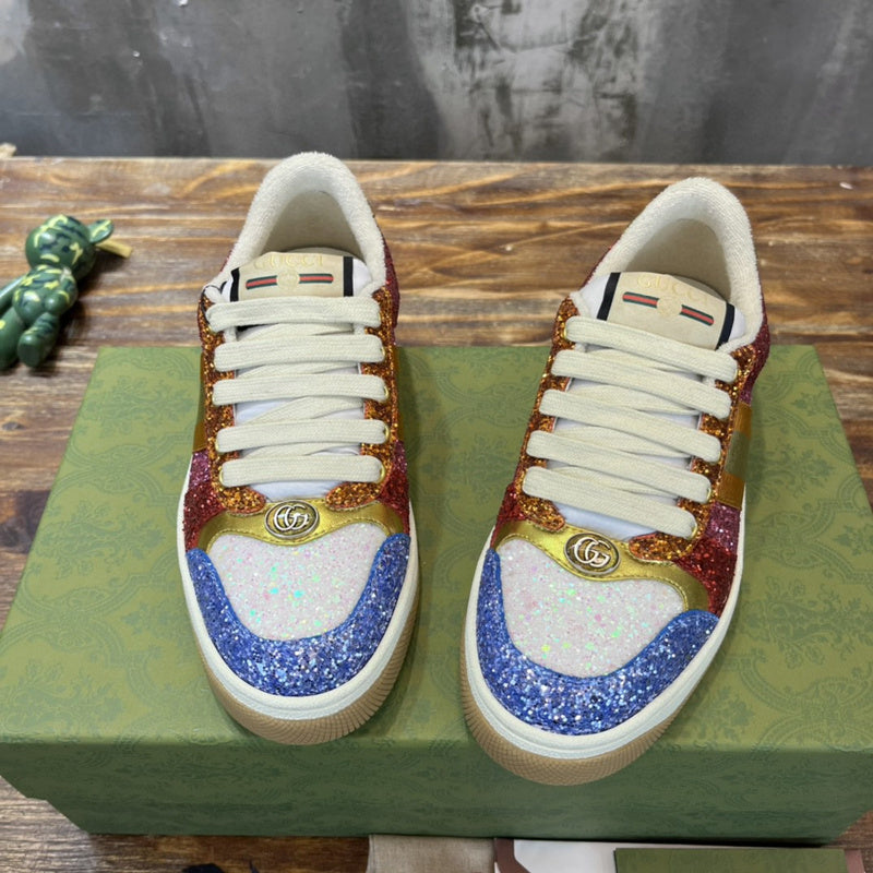 Gucci bold contrast luxury sneakers view 8 signature lace-up style