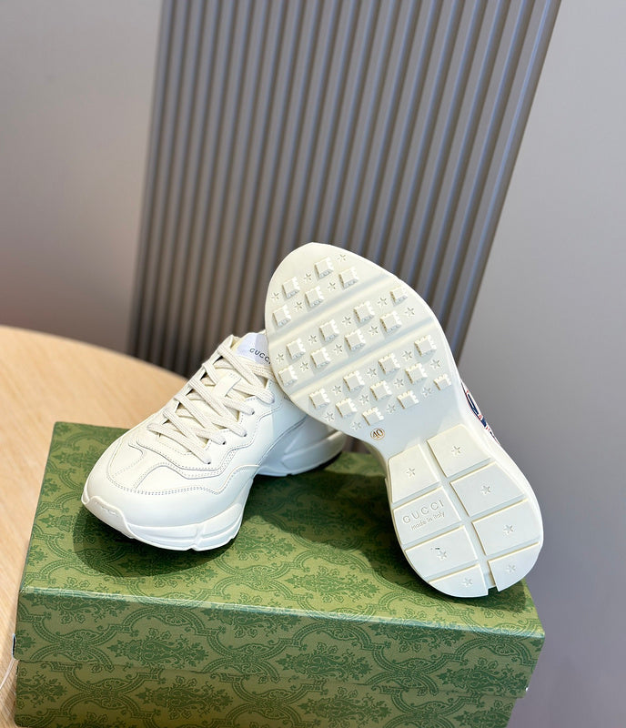 Gucci sneakers detailed view showing premium designer craftsmanship