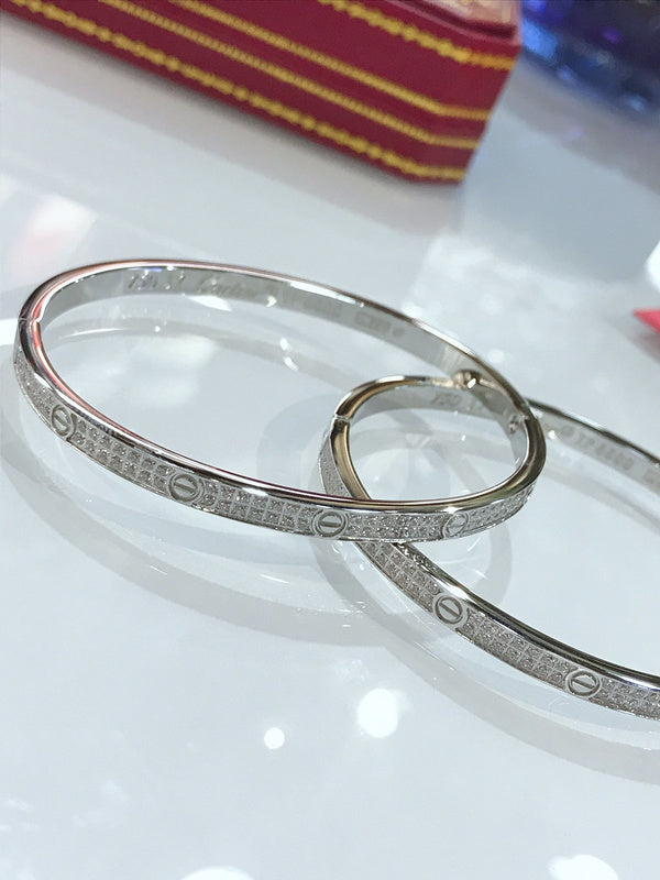 Close-up detail view of Cartier unisex jewelry piece