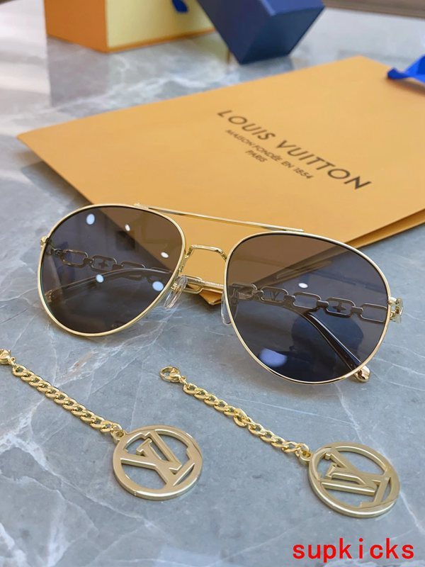 Side view of Louis Vuitton unisex sunglasses