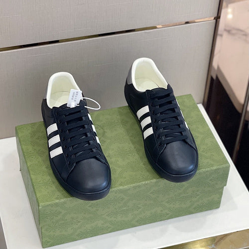 Gucci crisp white luxury sneakers view 11 heritage-inspired look