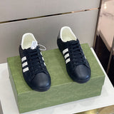 Gucci crisp white luxury sneakers view 11 heritage-inspired look