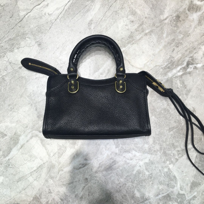 Bold Vegan Leather Handbag - Signature Hardware Accents | Women's Everyday Carry Handbag #690 - hardware and detail close-up (image 5) of designer-inspired handbag
