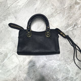 Bold Vegan Leather Handbag - Signature Hardware Accents | Women's Everyday Carry Handbag #690 - hardware and detail close-up (image 5) of designer-inspired handbag