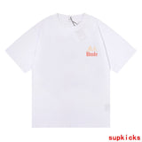 Front view of Rhude luxury clothing with everyday silhouette