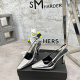 Close-up of Saint Laurent shoes craftsmanship