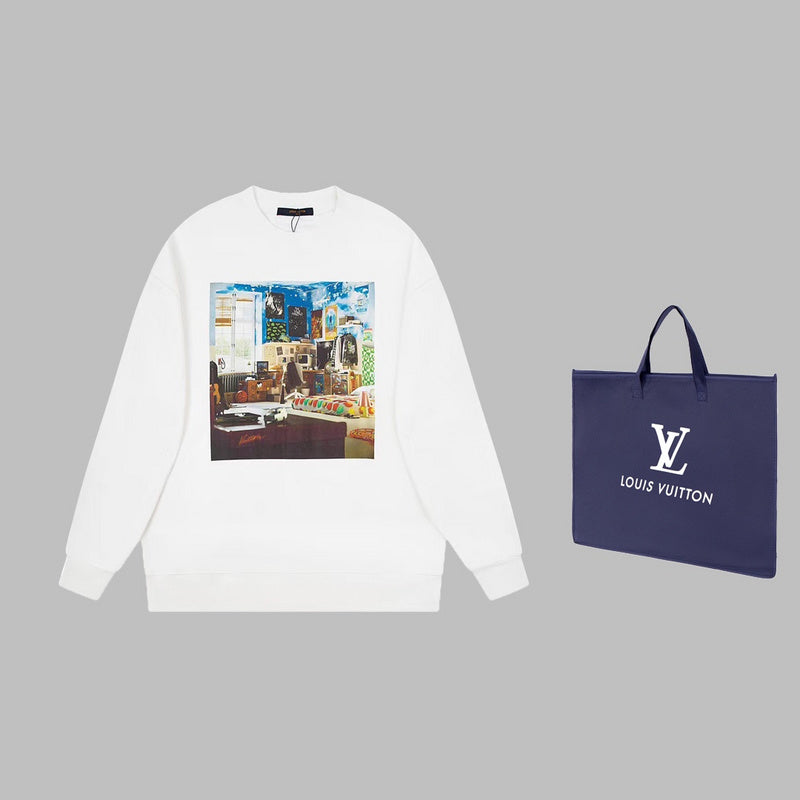 Front view of Louis Vuitton luxury clothing with streetwear-inspired cut