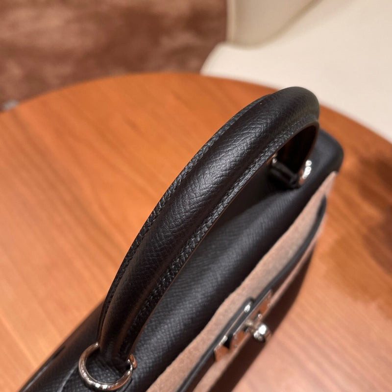 Understated bag shown from front angle